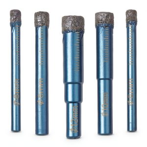 Diamond Core Drill Bits 5-Piece Set Honkdtyun with Built in Coolant-0