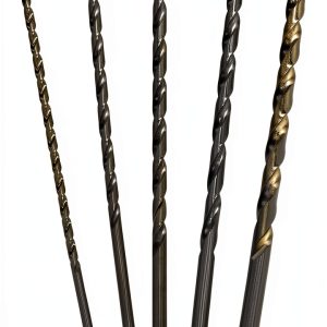 Drill America Extra-Long Drill Bit Set 5-Piece HSS 12in Length-0